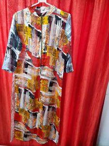 Vibrant Abstract Print Kurta