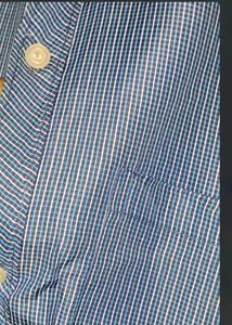 Men's Blue Micro Plaid Button-Down Shirt