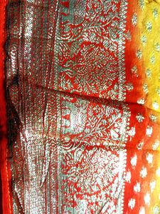Red Yellow Saree blouse size 44 fix rate