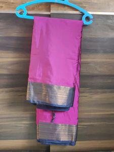 Vibrant Silk Saree with Zari Border