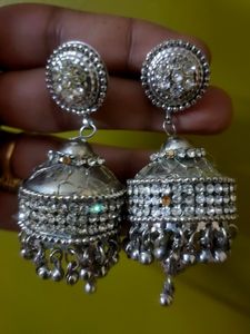 Oxidized Jhumka And Earing Combo