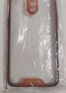 Clear Phone Case with Brown Accents