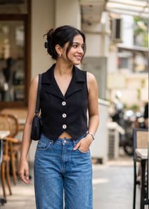 Stylish Black Vest