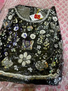*PRICE DROP*AND Black Floral Straight Gown Size XL
