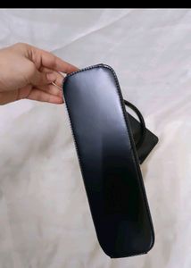F&amp;CO Black Patent Leather Tote Bag