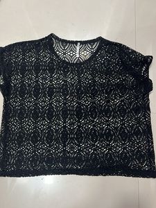 Chic Black Crochet Top