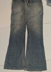 flared denim jeans