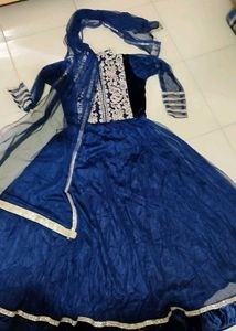 Elegant Navy Blue Gown