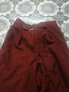 Maroon formal trousers