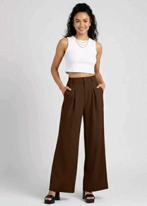 Wide Leg Black Trousers