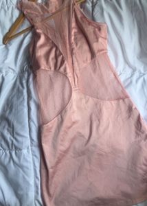 Price Drop Pink Glitter Detail Bodycon Dress