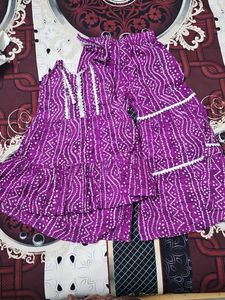 Purple Bandhani Print Dress