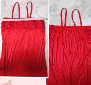 New Vibrant Red Nightgown &amp; Robe Set
