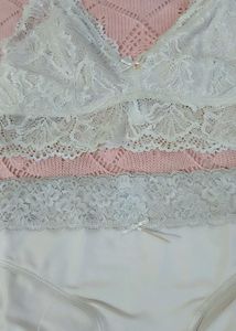Lace Bralette with Matching Panty Set