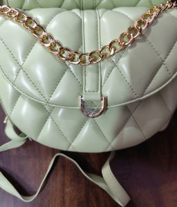 Mixt Mint Green Quilted Crossbody Sling Bag