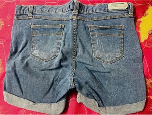 Distressed Denim Shorts