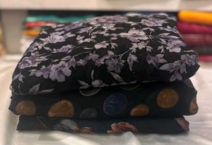 Chiffon Floral Print Material