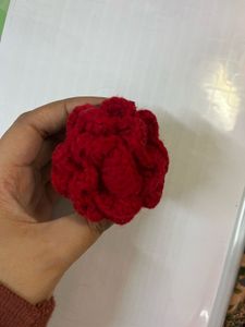 Red Crochet keychain