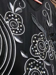 Stylish Black Embellished Tunic