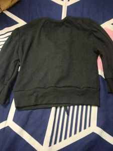 Stylish Black Tie-Front Top