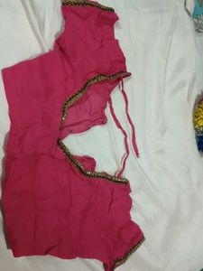 Beautiful Pink Saree with blouse