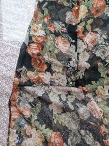 Floral Print sheer  High-Low Dress