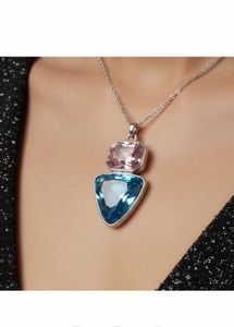 Anti-turnish Stunning Gemstone Pendant &amp; Earrings