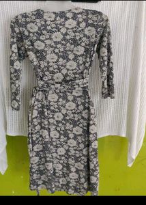 L.k. bennett Floral Print Silk Wrap Dress