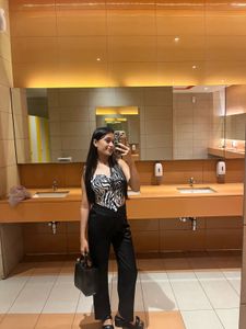 Zebra Print Tie Back Crop Top