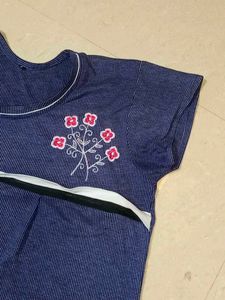 Comfortable Navy Blue Nightgown