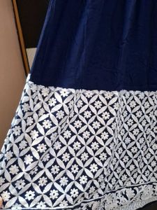Elegant Navy Blue Anarkali Set