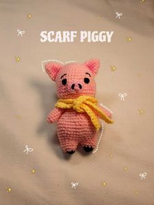 Pig crochet / Scarf piggy croche