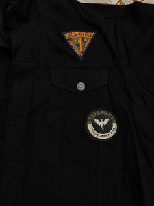 Originals Black varsity inspired denim jacket