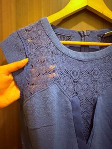 Vero Moda Blue Lace Detail Dress