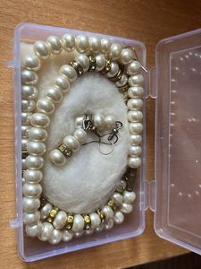 Pearl Necklace and Earring Set