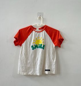 Cute Smile Sun Graphic Raglan Tee