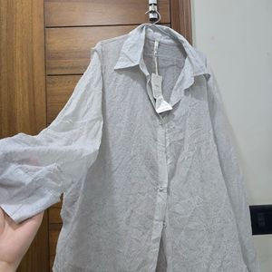 Textured Button-Up Shirt