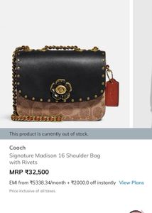 authentic Coach Signature Shoulder Bag