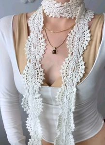 Elegant Crochet Lace Scarf