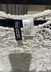 White Lace Cropped Top