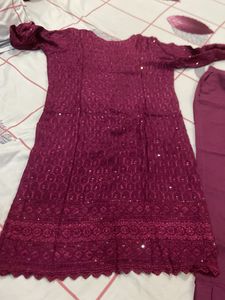 Elegant Maroon Kurta Set