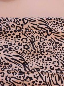 Animal Print Lace-Up Corset Top