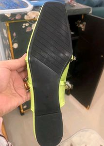 Emerald Green Embellished Mules