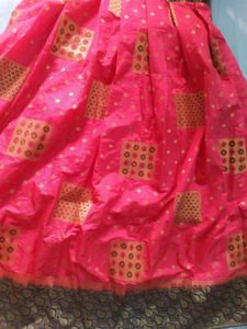 Handstitched Pink &amp; Gold Anarkali 🌟✨️