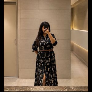 Black Printed Kurta can also be used as dress