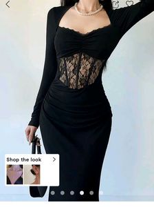 Savana Lace Trimmed Bodycon Dress