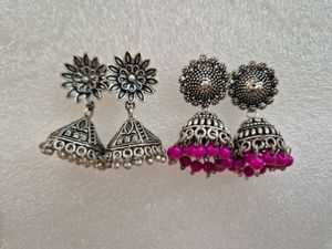 Elegant Jhumka Earrings Set - Unused