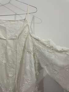 Boho Embroidered Cold Shoulder Dress