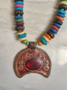 Bohemian Beaded Necklace with Pendant