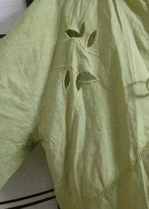 Light Green Embroidered Jacket shirt